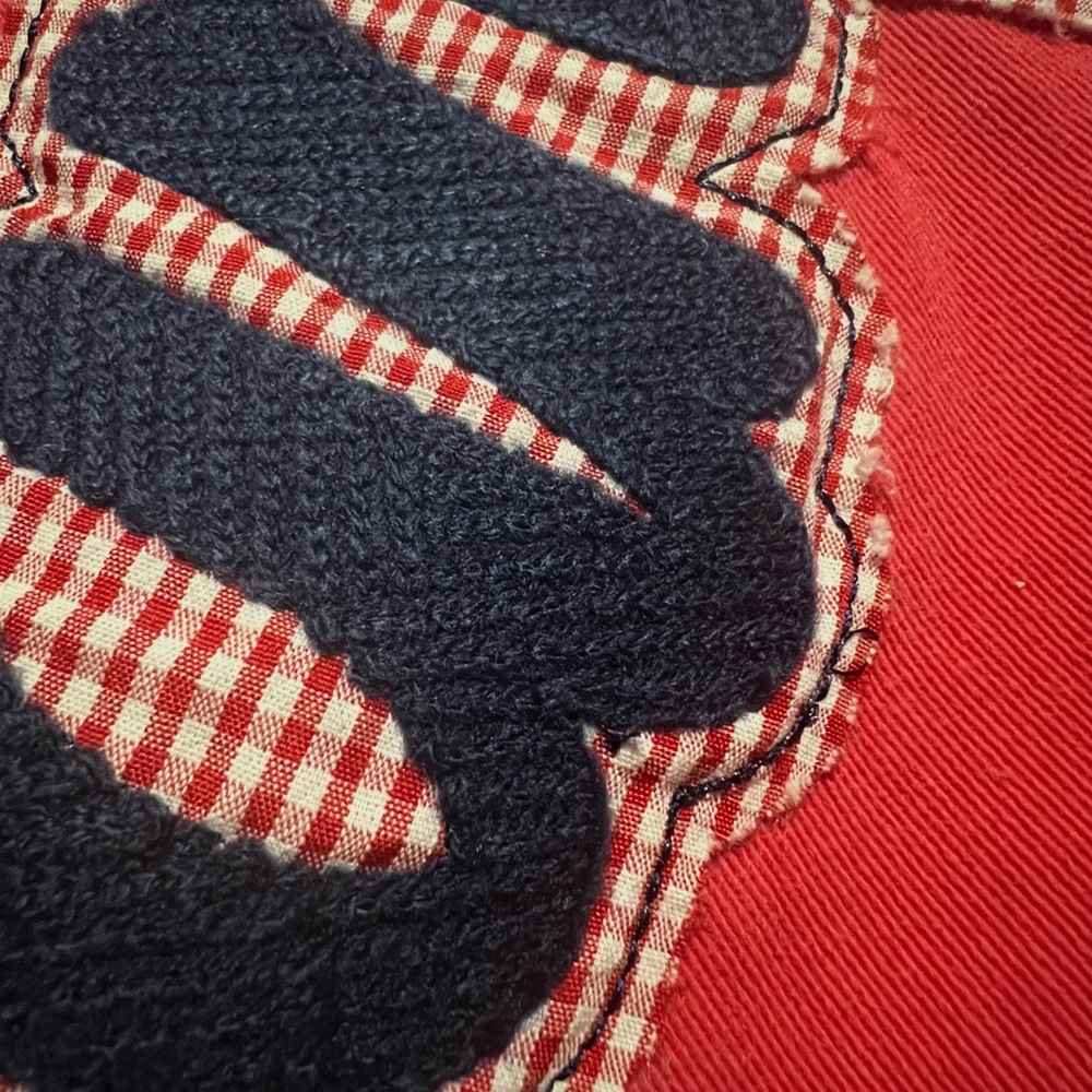 PEACH LOVE CALIFORNIA America patriotic washed red denim dress S M L - Picture 5 of 7